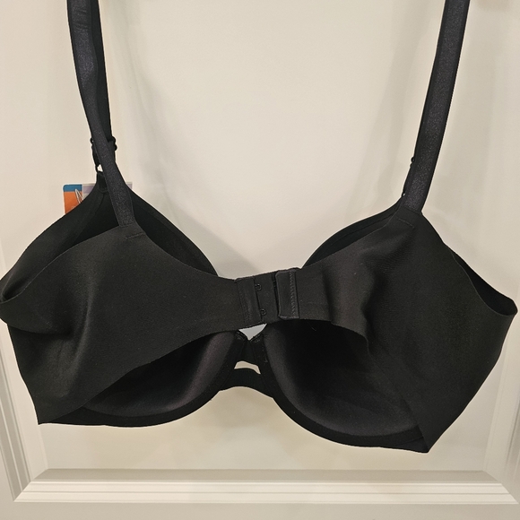 Warners Black No Side Effects Underarm-Smoothing Comfort Underwire Bra Size 38D - Picture 3 of 7